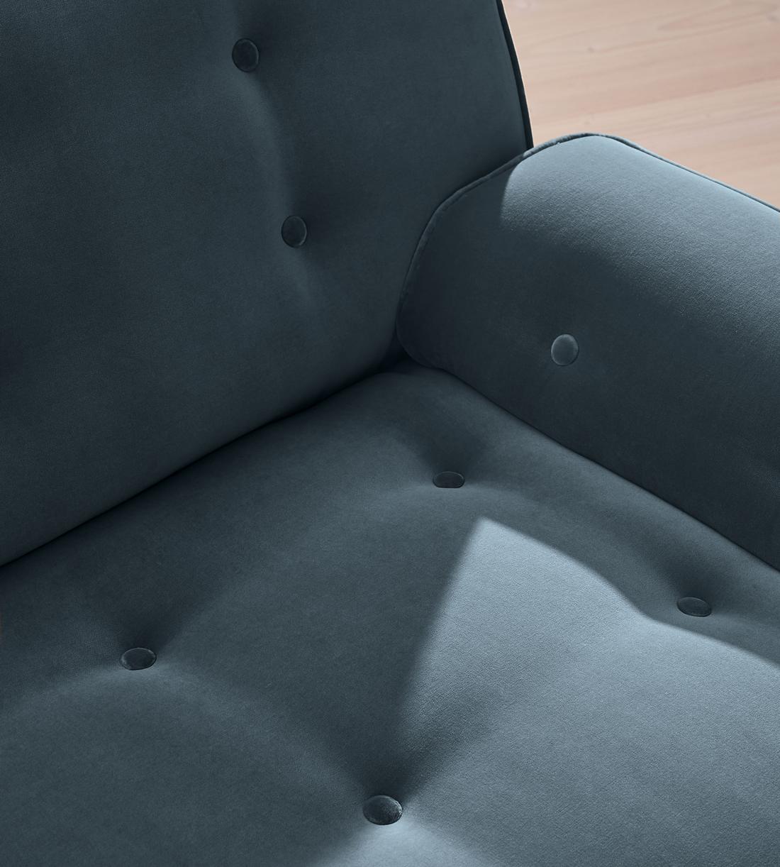 Elowen Modular Sofa - Corner Sofa - Velvet - Grey Blue UK - Images - Image 4