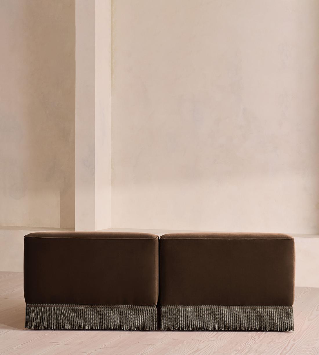 Elowen Sectional Sofa - Three Seater - Velvet - Chocolate US - Images - Image 4