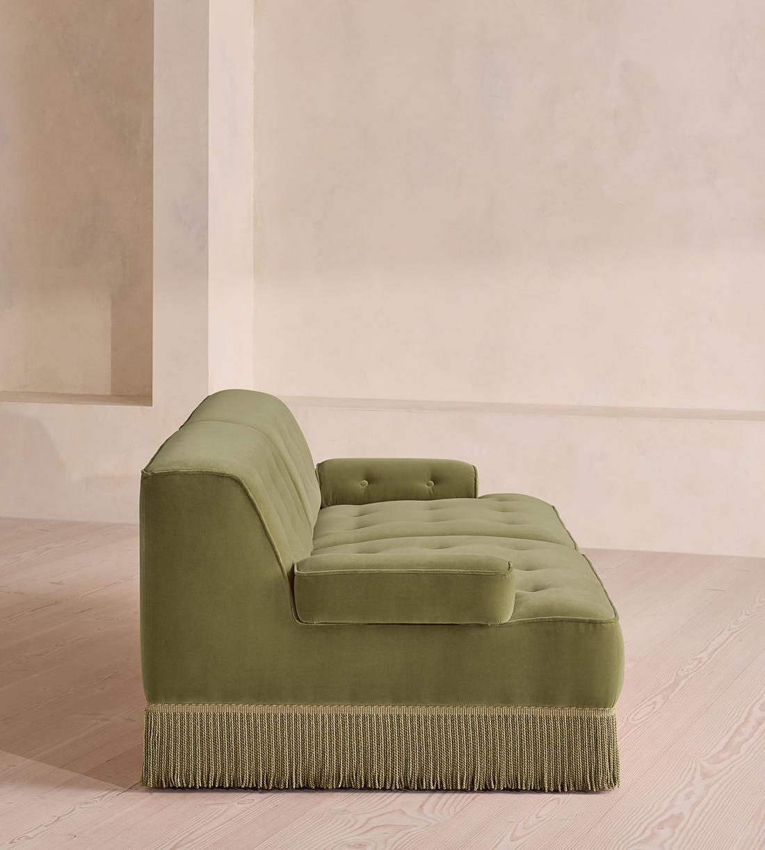 Elowen Modular Sofa - Three Seater - Velvet - Lichen UK - Images - Image 4