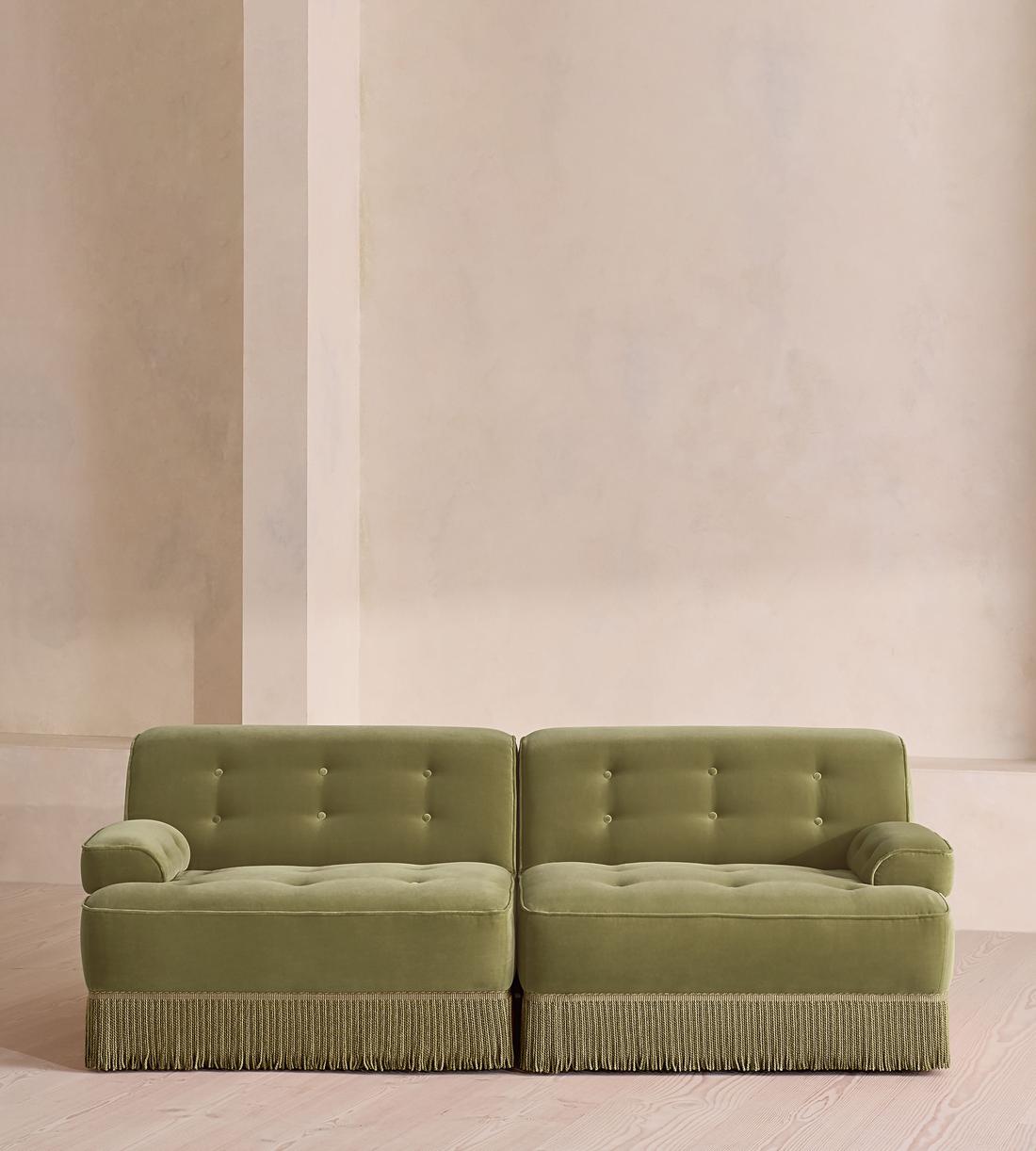 Elowen Sectional Sofa - Three Seater - Velvet - Lichen US - Listing - Image 1