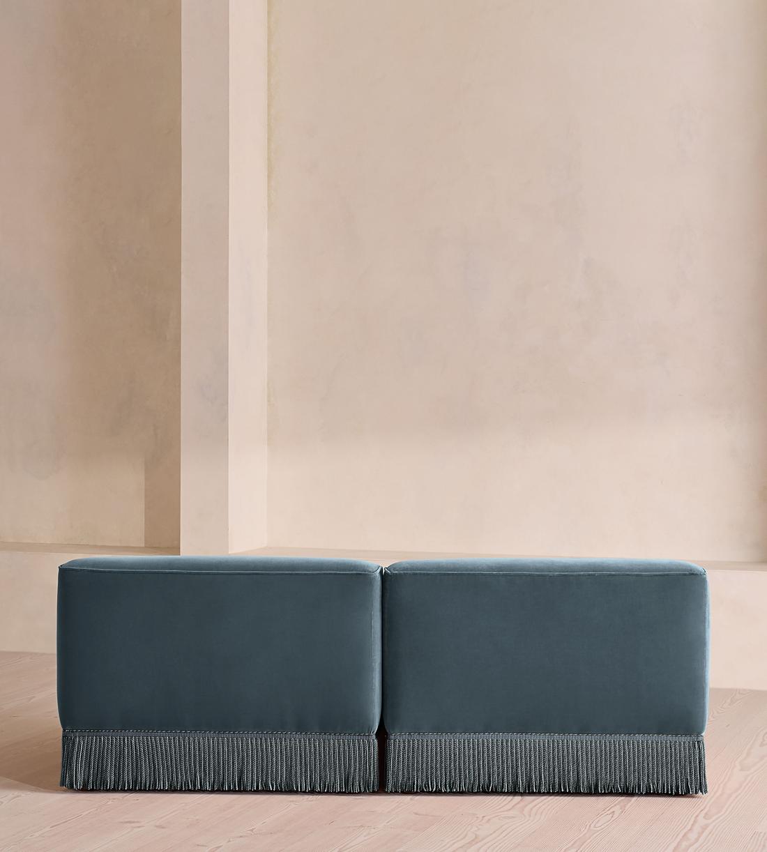Elowen Modular Sofa - Three Seater - Velvet - Grey Blue UK - Images - Image 4