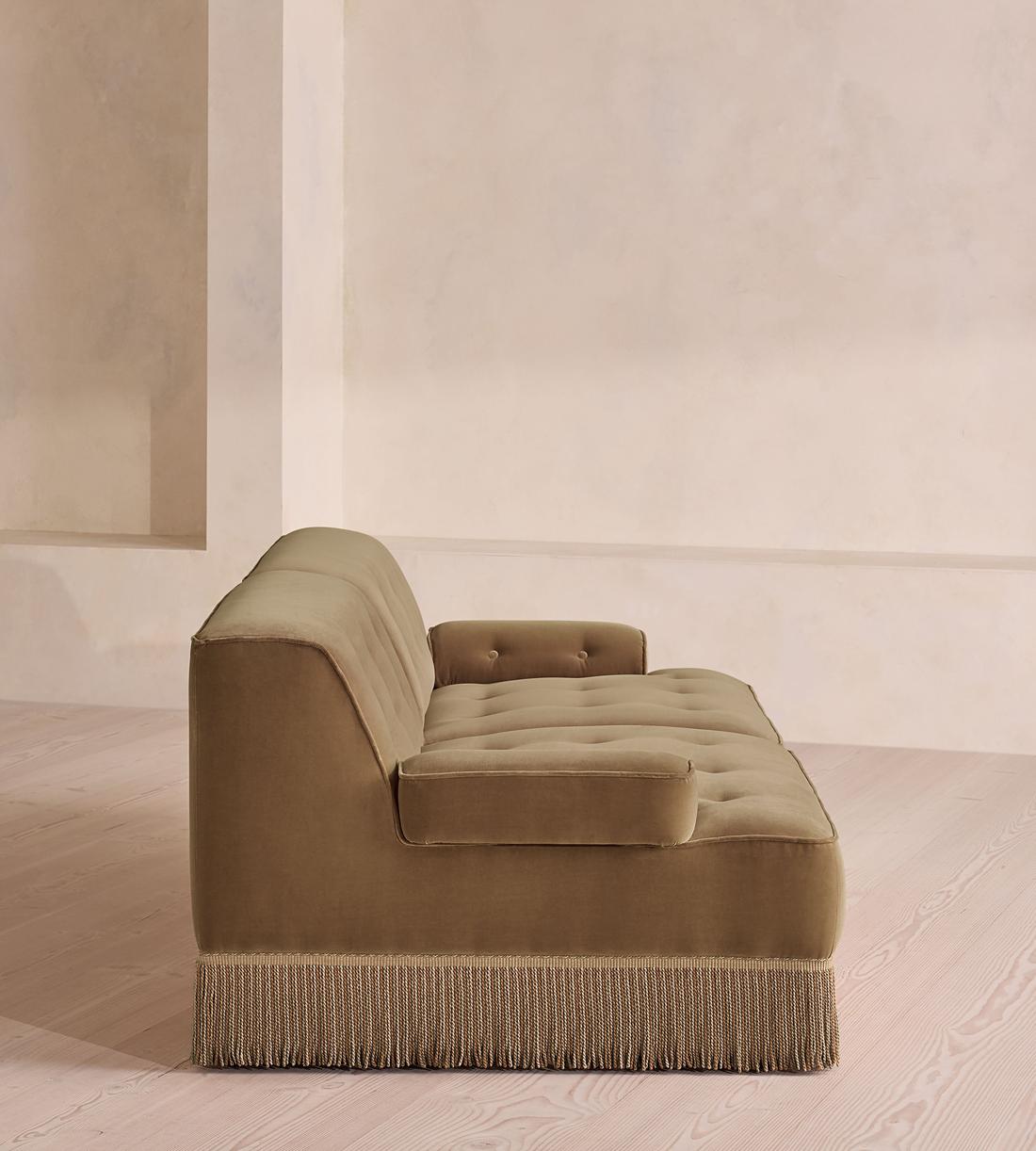 Elowen Modular Sofa - Three Seater - Velvet - Truffle - UK - Images - Image 3
