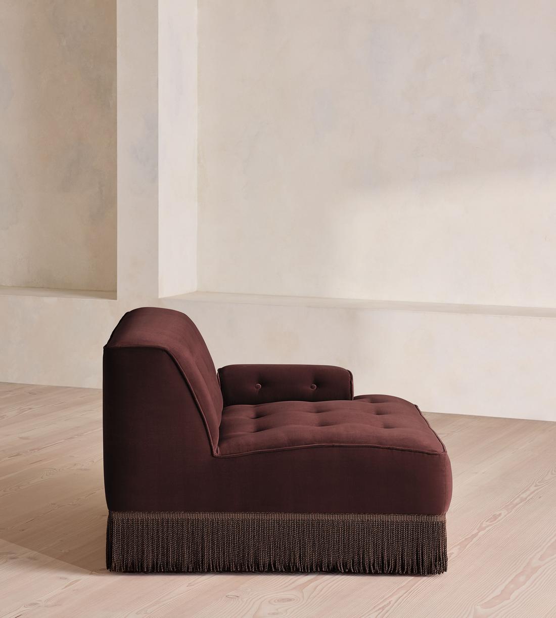Elowen Modular Sofa - Corner Module - Velvet - Aubergine - UK - Image 6