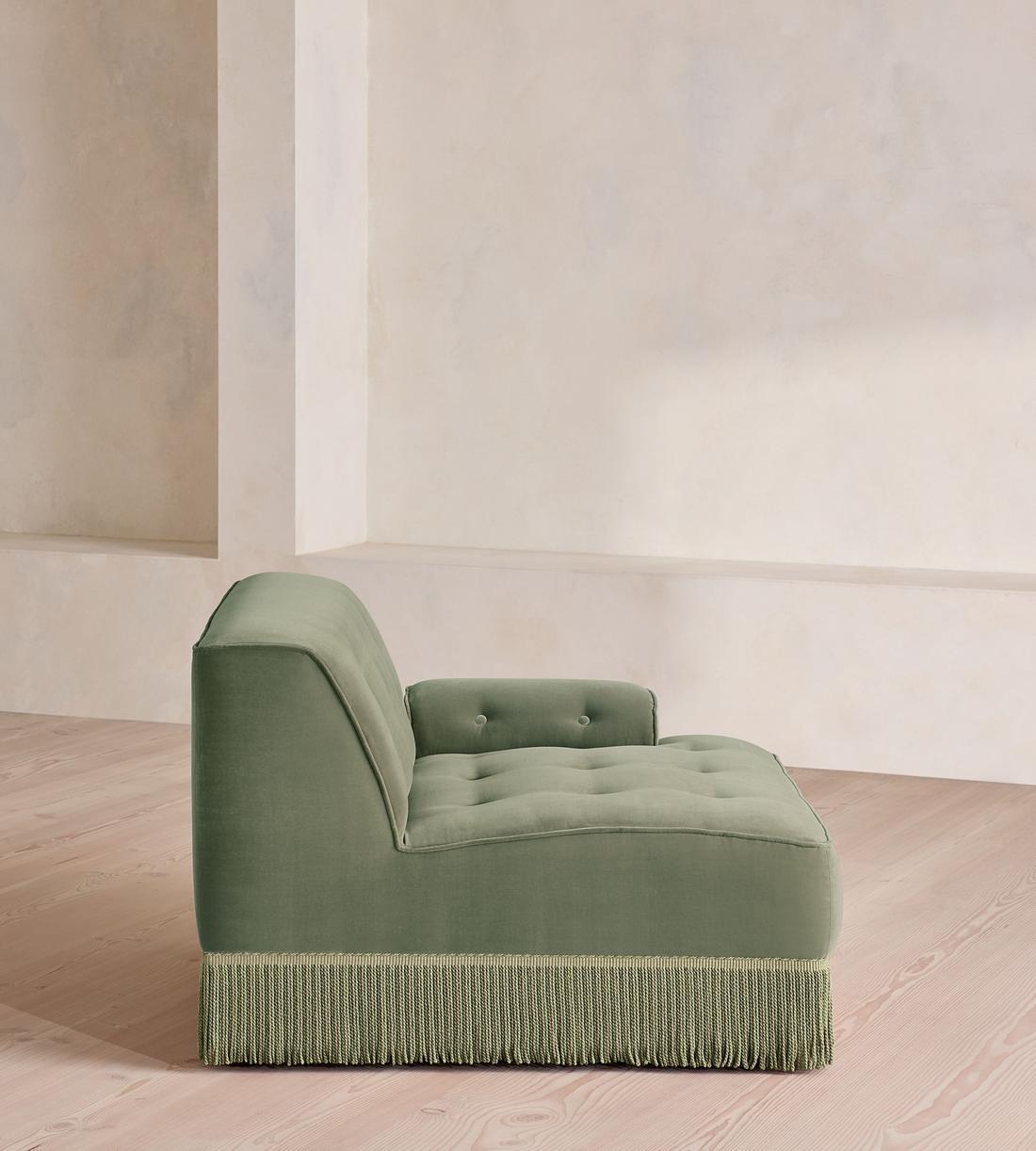 Elowen Sectional Sofa - Left Arm Module - Velvet - Seafoam - US - Image 6