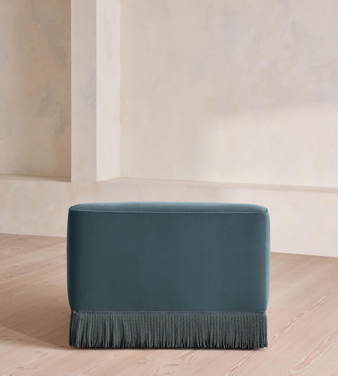 Elowen Modular Sofa - Corner Module - Velvet - Grey Blue - UK - Image 4