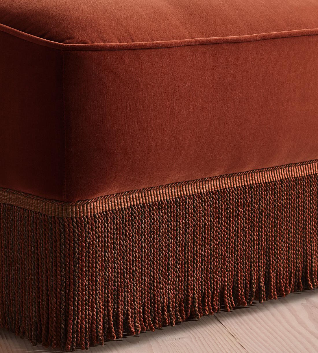 Elowen Ottoman - Velvet - Rust - US - Image 5