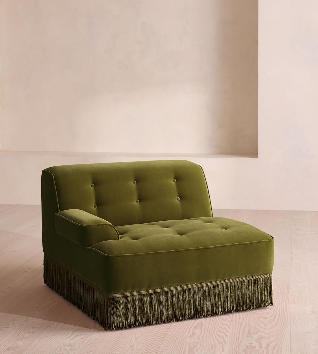 Elowen Ottoman - Velvet - Olive - US - Image 2