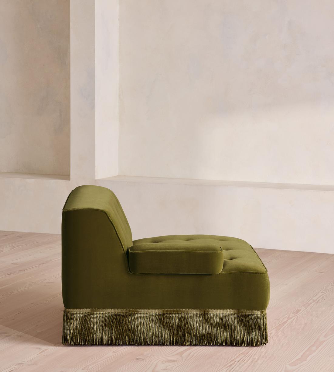 Elowen Sectional Sofa - Left Arm Module - Velvet - Olive - US - Image 3