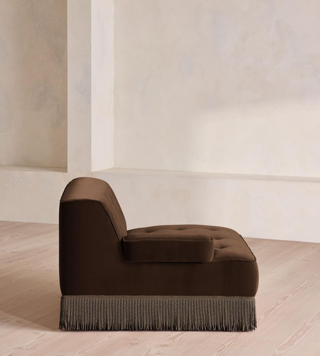 Elowen Modular Sofa - Corner Module - Velvet - Chocolate - UK - Image 3