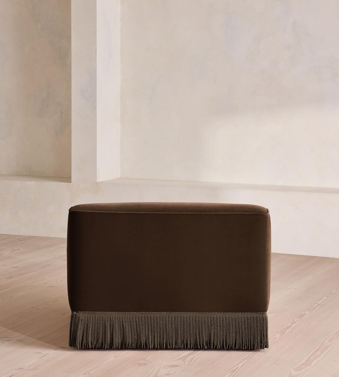 Elowen Modular Sofa - Left Arm Module - Velvet - Chocolate - UK - Image 4