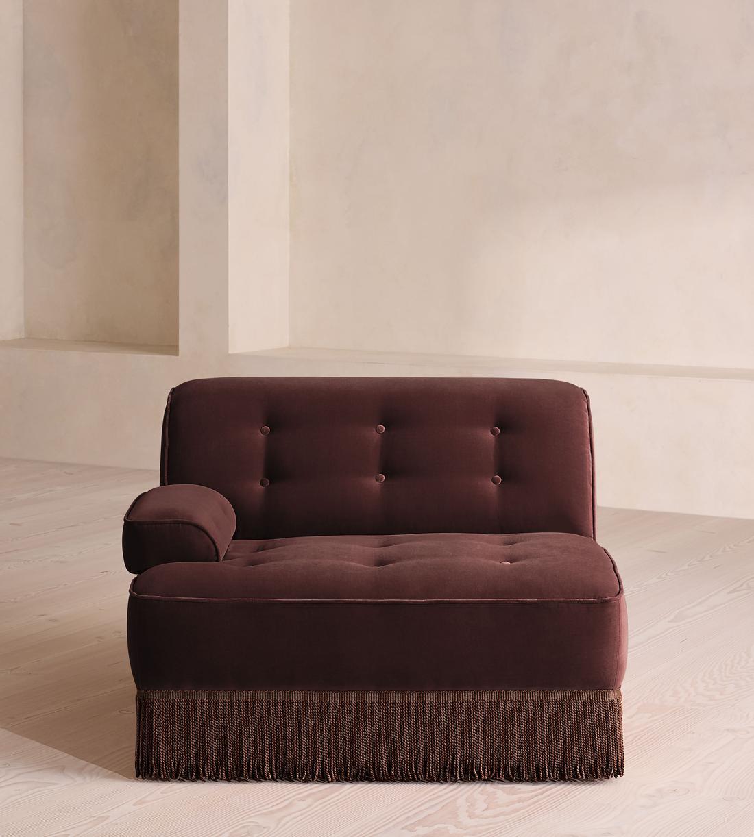 Elowen Ottoman - Velvet - Aubergine - US - Image 1