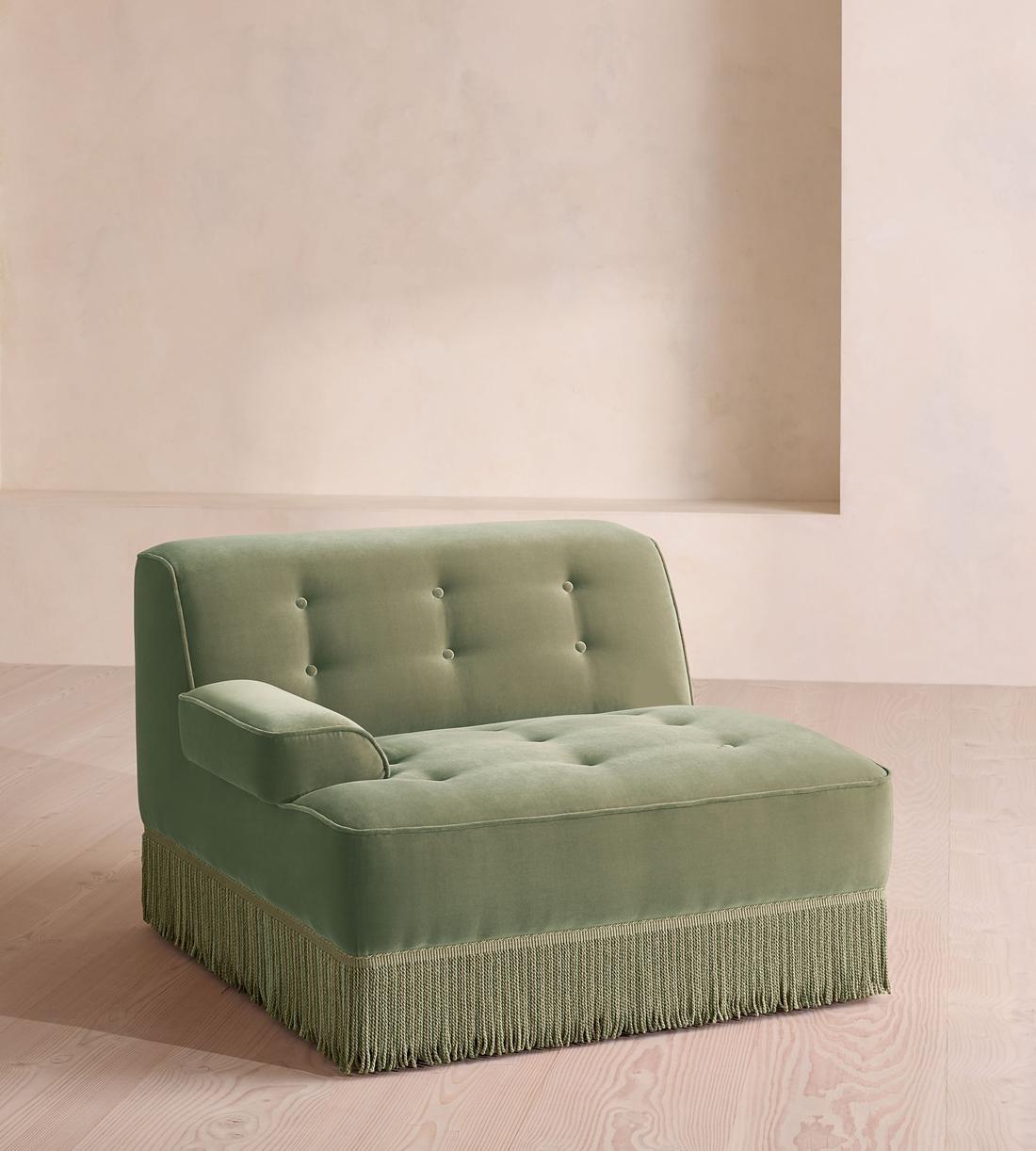Elowen Sectional Sofa - Left Arm Module - Velvet - Seafoam - US - Image 2