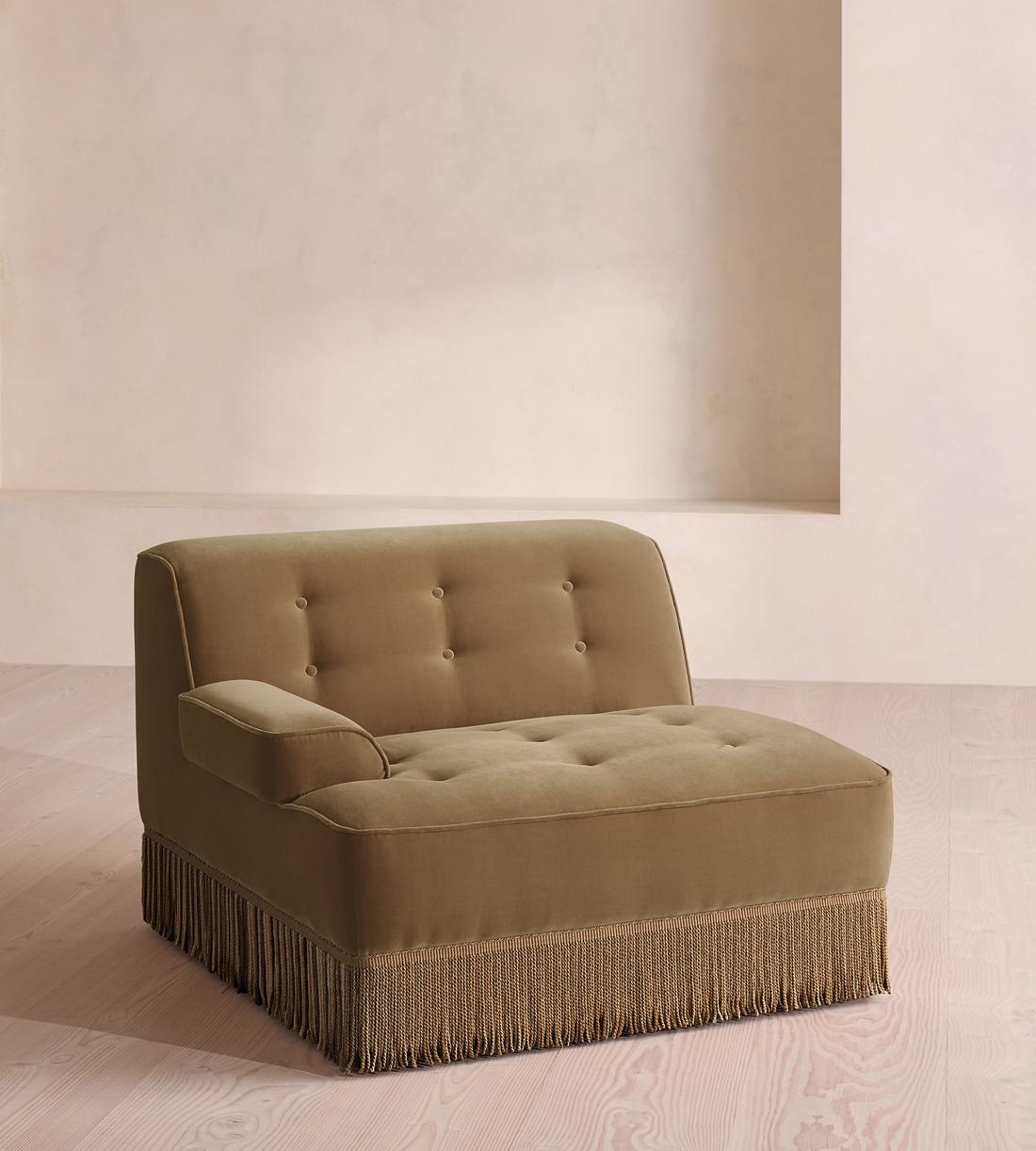 Elowen Modular Sofa - Corner Module - Velvet - Truffle - UK - Image 2