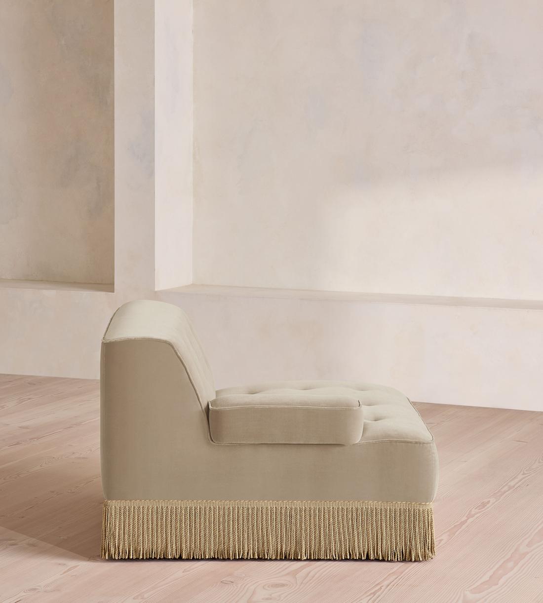 Elowen Modular Sofa - Corner Module - Velvet - Oyster - UK - Image 3