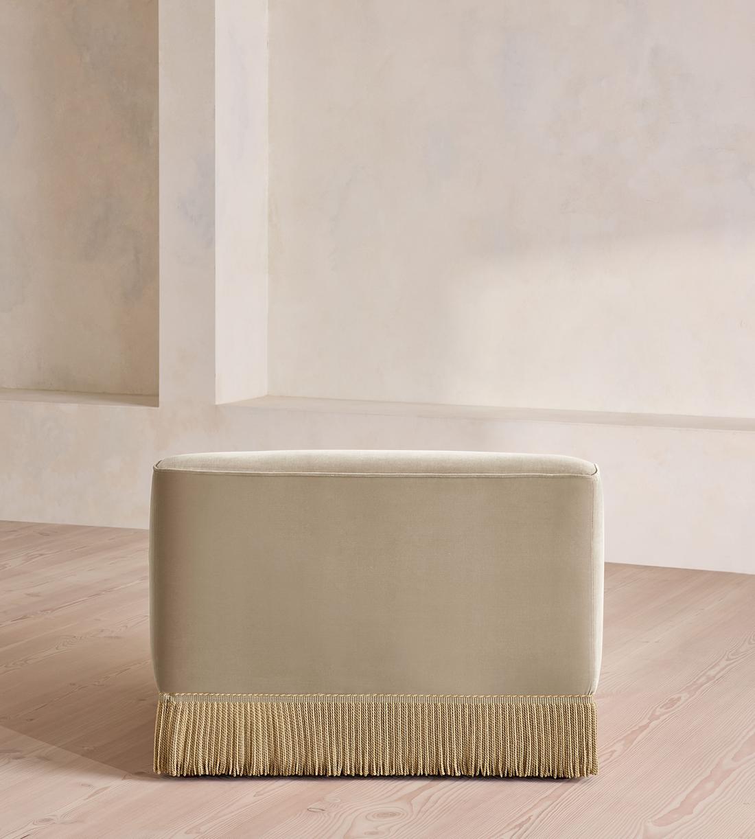 Elowen Ottoman - Velvet - Oyster - US - Image 4