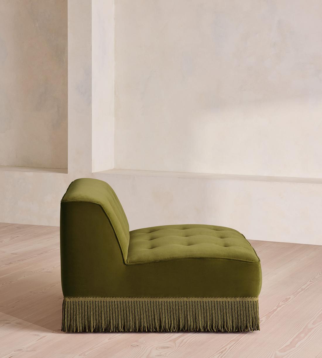 Elowen Modular Sofa - Left Arm Module - Velvet - Olive - UK - Image 6