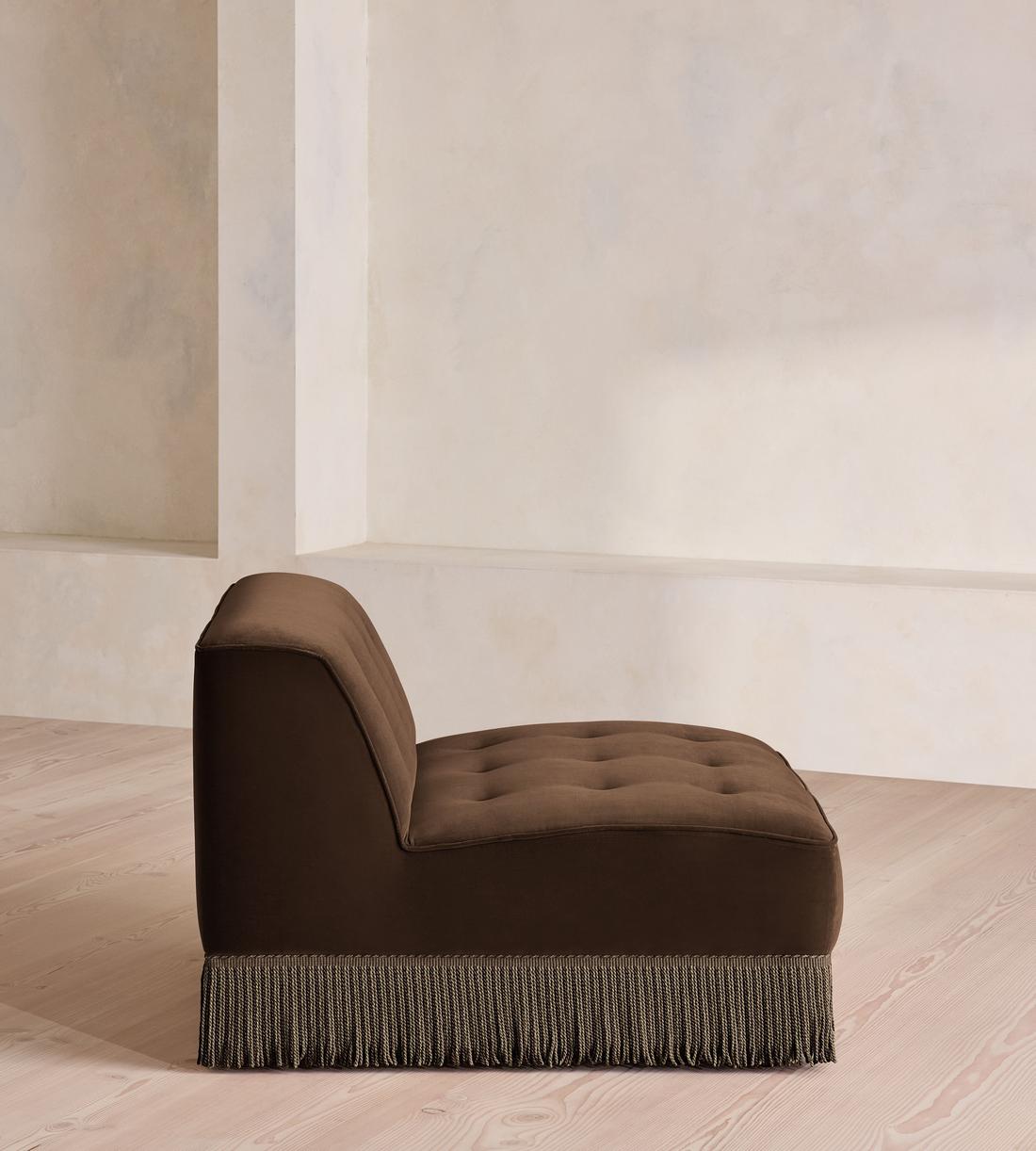 Elowen Modular Sofa - Left Arm Module - Velvet - Chocolate - UK - Image 7
