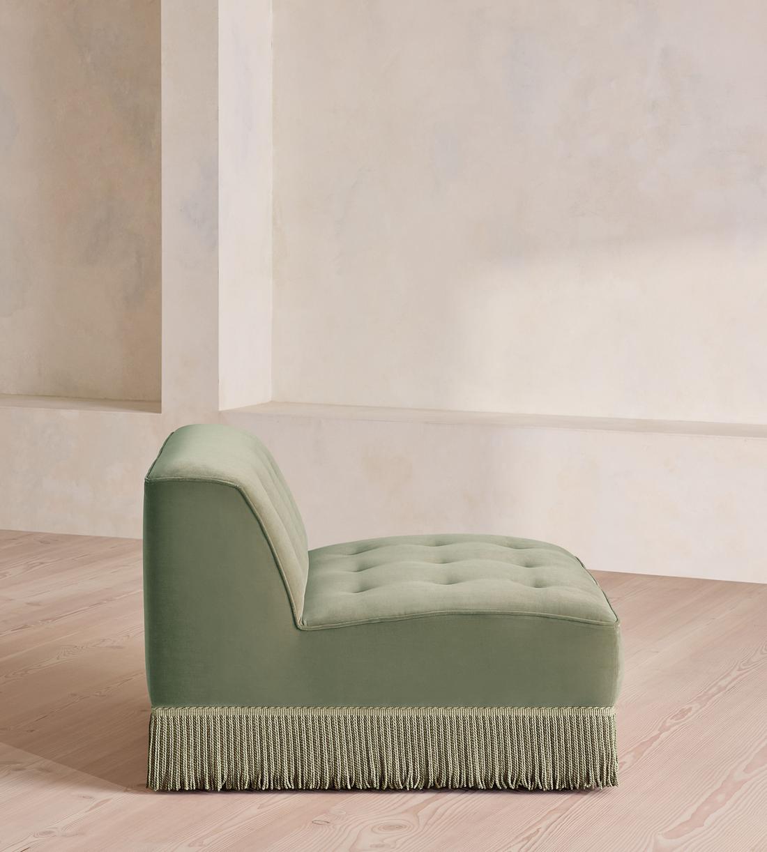 Elowen Sectional Sofa - Left Arm Module - Velvet - Seafoam - US - Image 7
