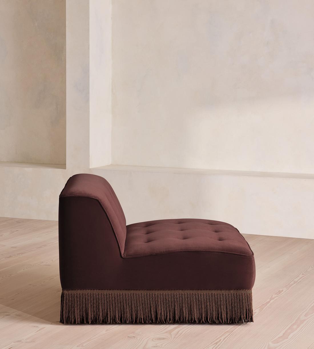 Elowen Modular Sofa - Corner Module - Velvet - Aubergine - UK - Image 7