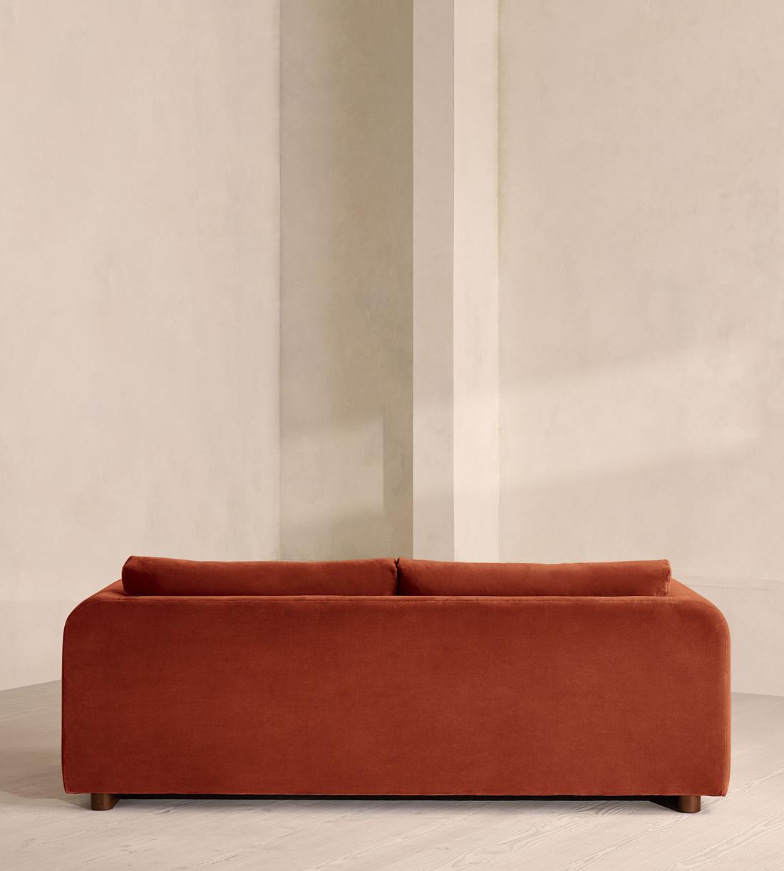 Farrell Three Seater Sofa - Velvet - Rust - Images - Image 4