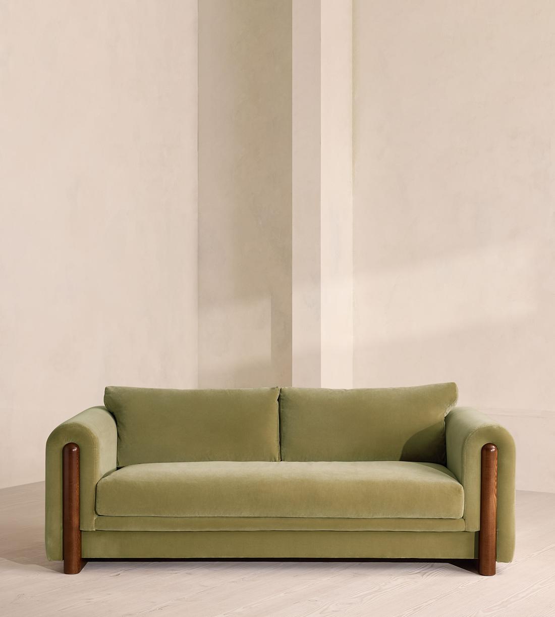 Farrell Three Seater Sofa - Velvet - Lichen - Listing - Image 1