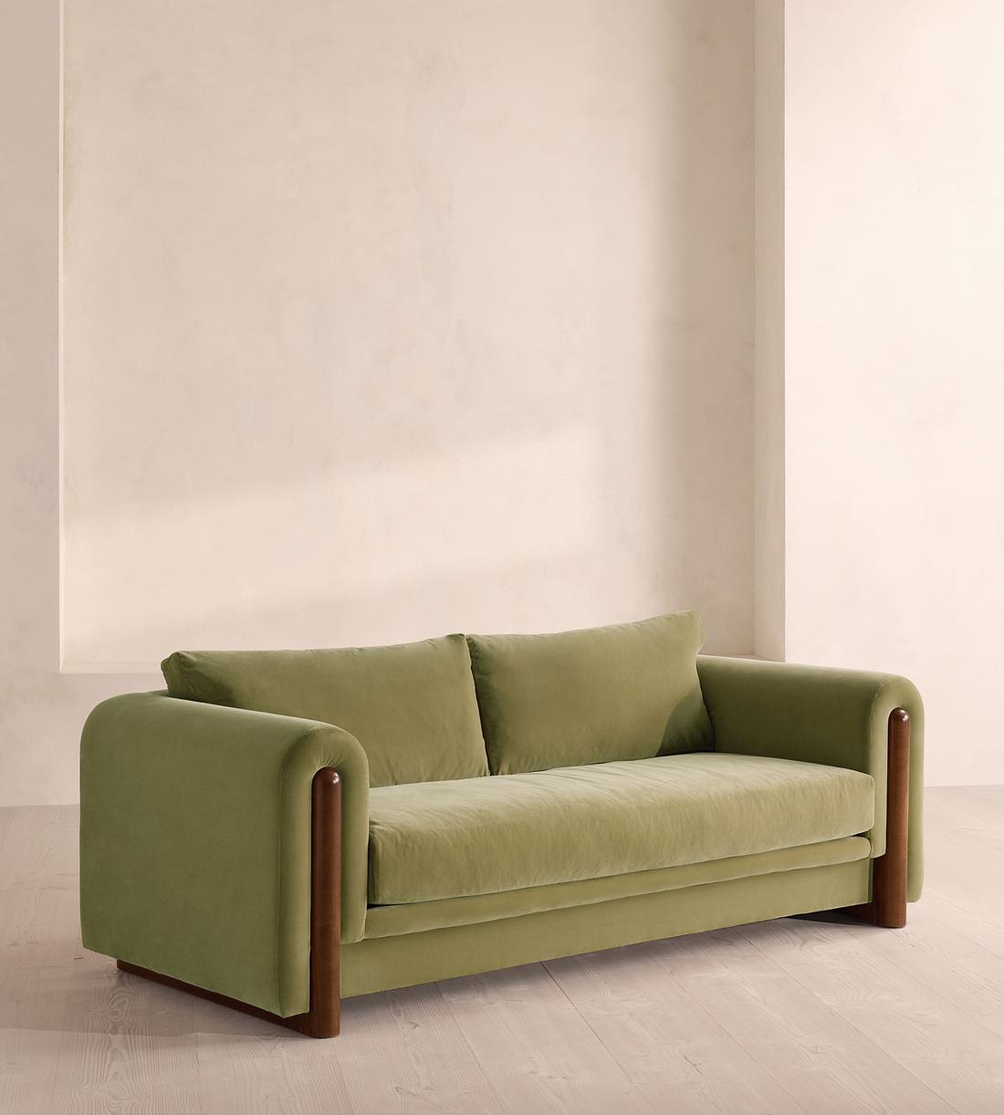 Farrell Three Seater Sofa - Velvet - Lichen - Listing - Image 2