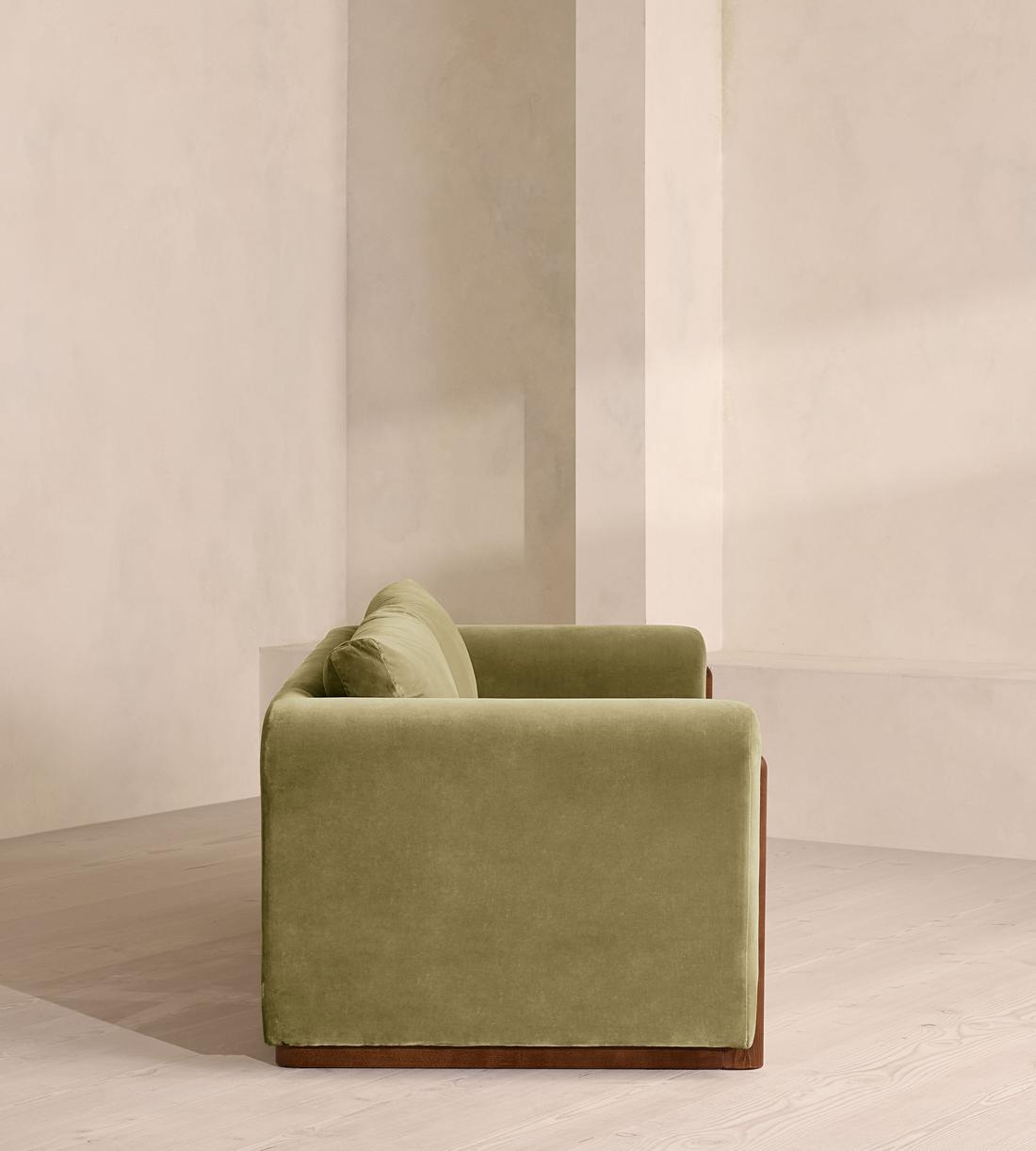 Farrell Three Seater Sofa - Velvet - Lichen - Images - Image 3