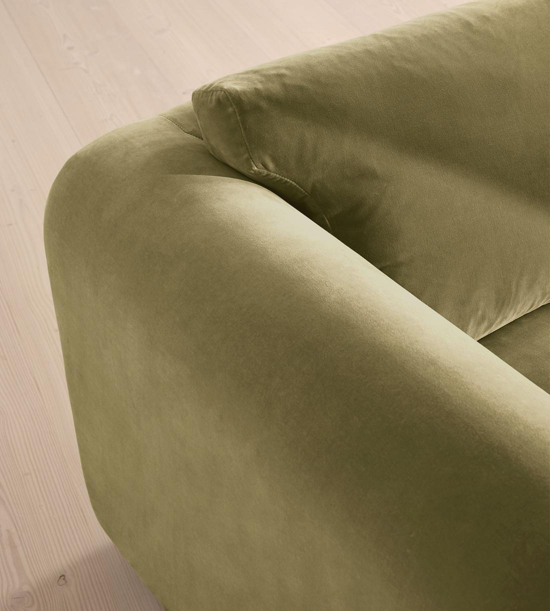 Farrell Three Seater Sofa - Velvet - Lichen - Images - Image 6