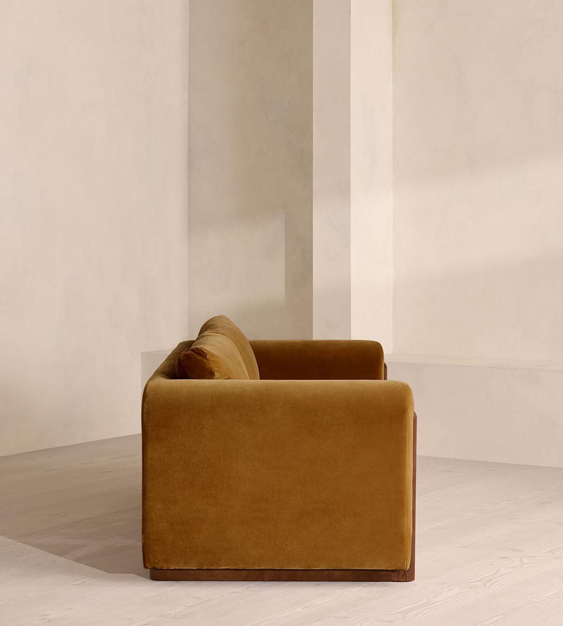 Farrell Three Seater Sofa - Velvet - Mustard - Images - Image 3