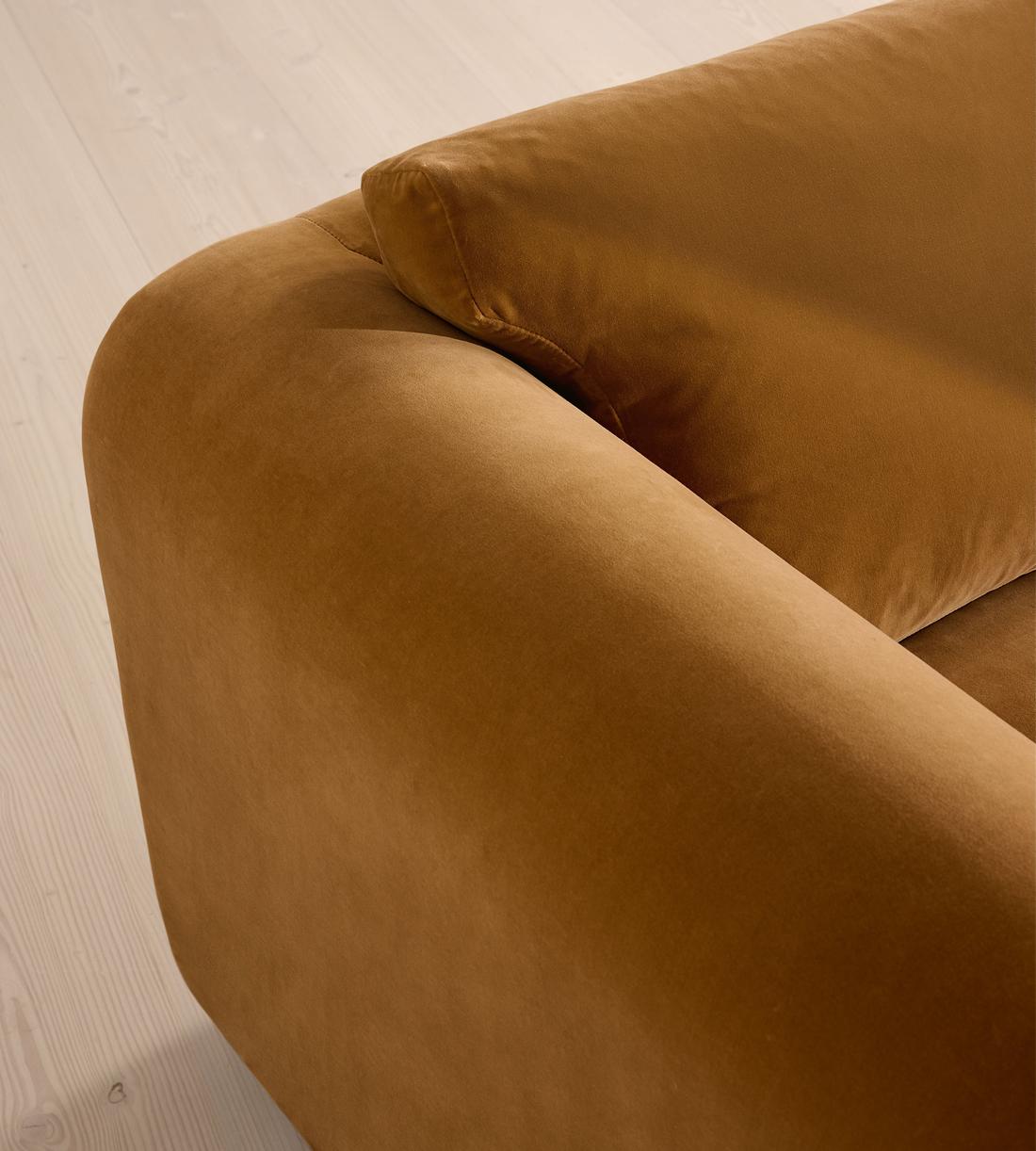 Farrell Three Seater Sofa - Velvet - Mustard - Images - Image 6