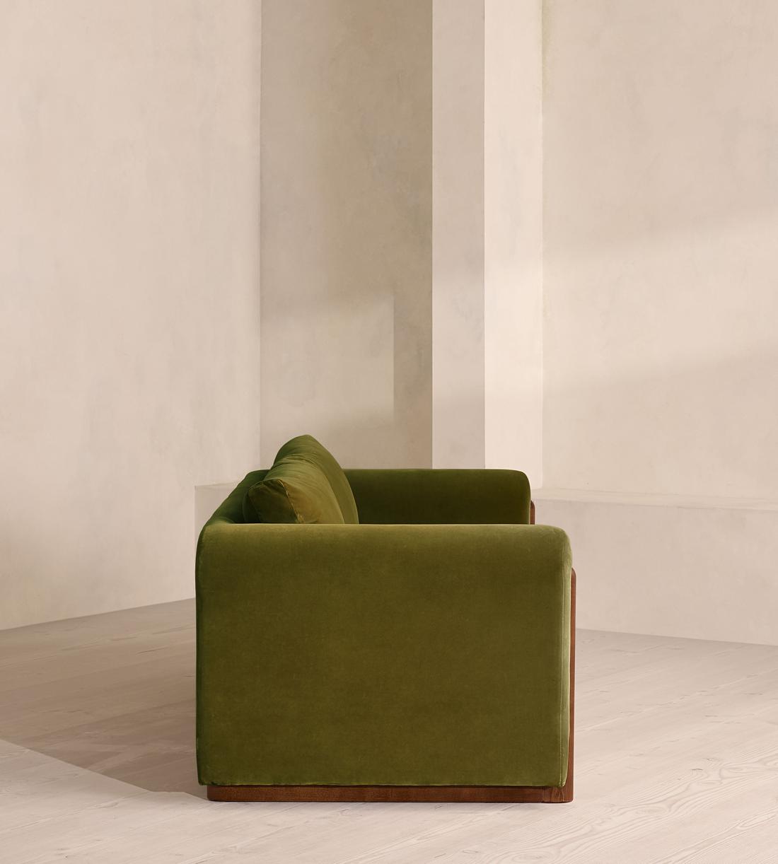 Farrell Three Seater Sofa - Velvet - Olive - Images - Image 3