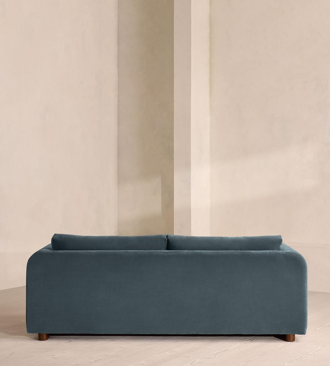 Farrell Three Seater Sofa - Velvet - Grey Blue - Images - Image 4