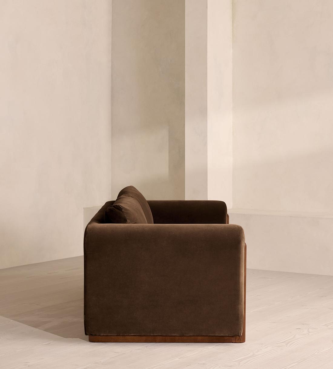 Farrell Three Seater Sofa - Velvet - Chocolate - Images - Image 3
