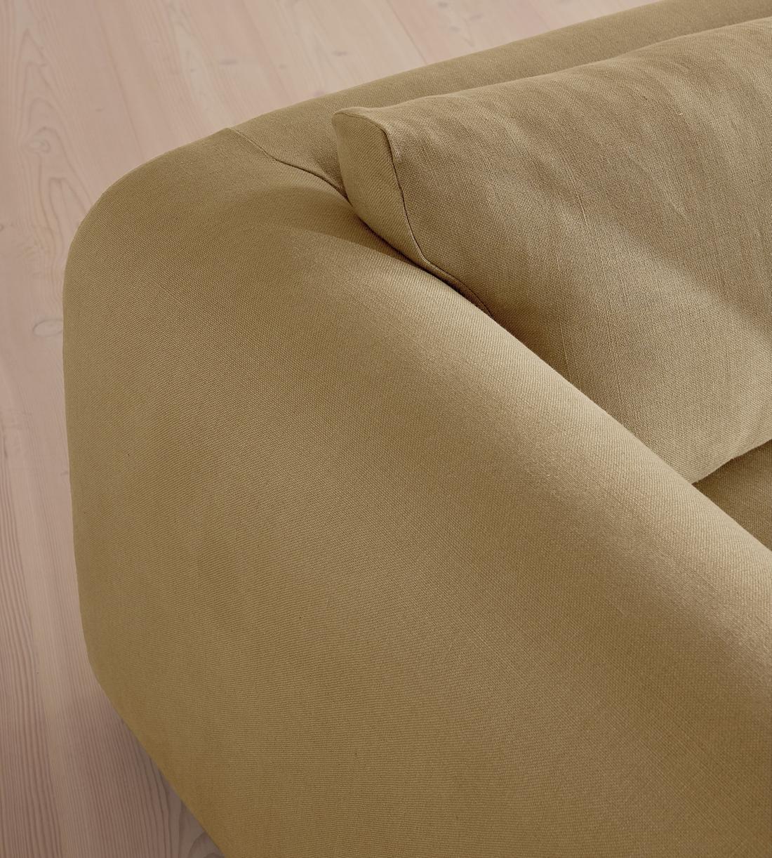 Farrell Three Seater Sofa - Linen - Wheat - Images - Image 6