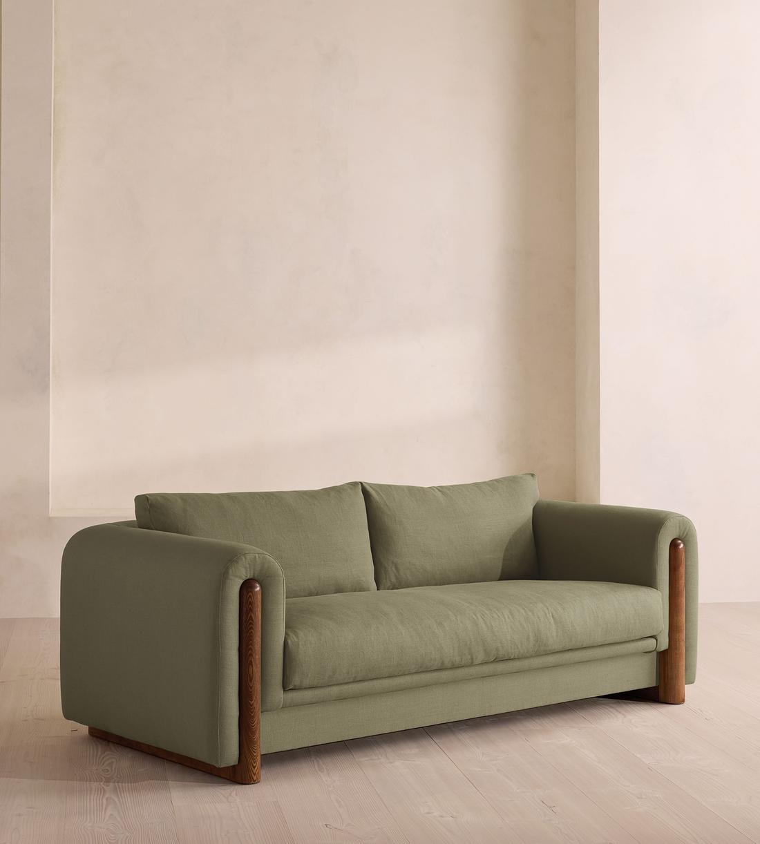 Farrell Three Seater Sofa - Linen - Sage - Listing - Image 3