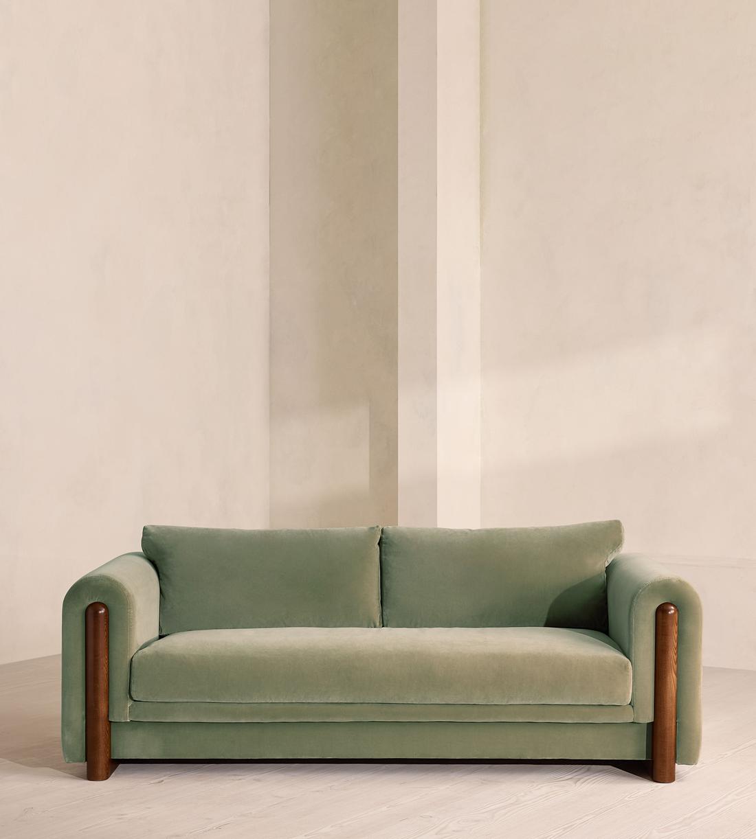Farrell Three Seater Sofa - Velvet - Seafoam - UK - Listing - Image 1