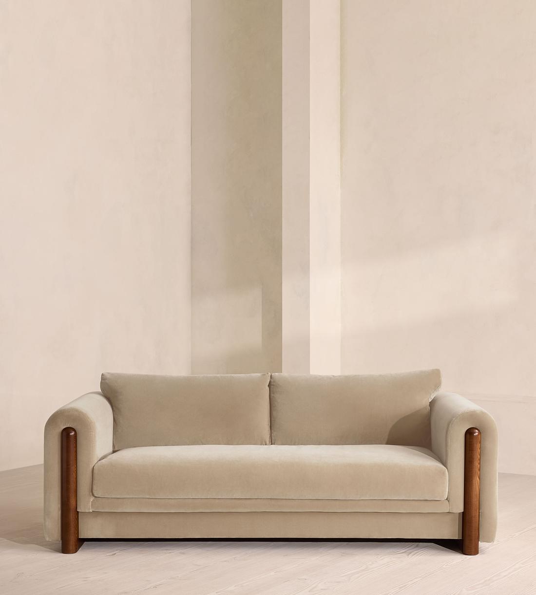 Farrell Three Seater Sofa - Velvet - Oyster - UK - Listing - Image 1