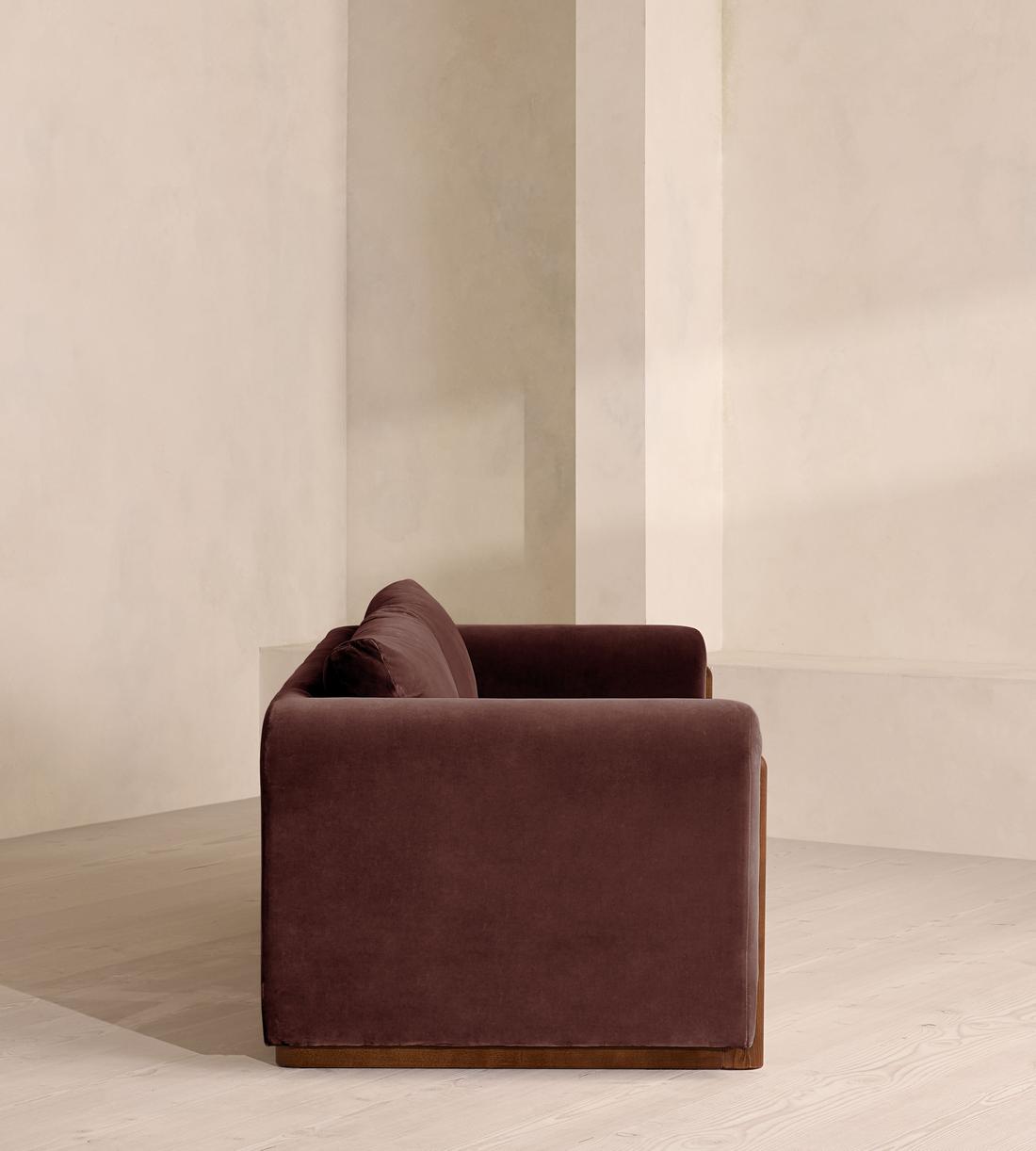 Farrell Three Seater Sofa - Velvet - Aubergine - UK - Images - Image 3