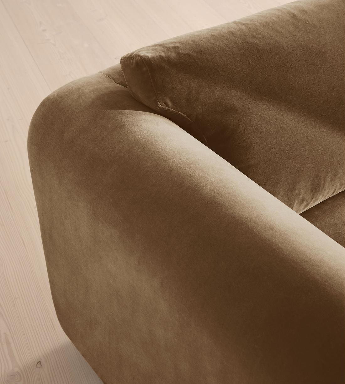 Farrell Three Seater Sofa - Velvet - Truffle - UK - Images - Image 5