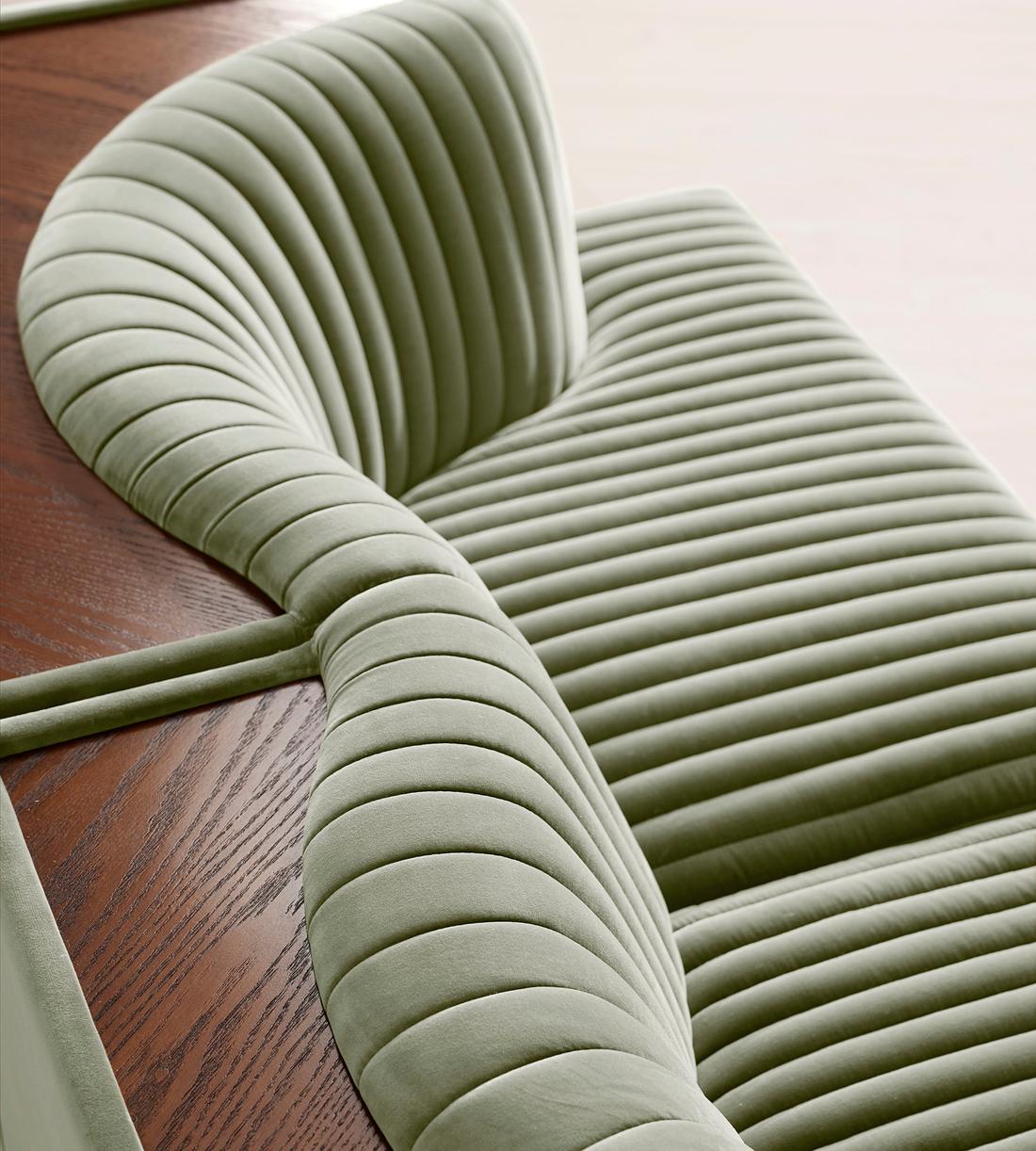 Hamish Sectional Sofa - L-Shape Sofa  - Velvet - Seafoam US - Images - Image 5