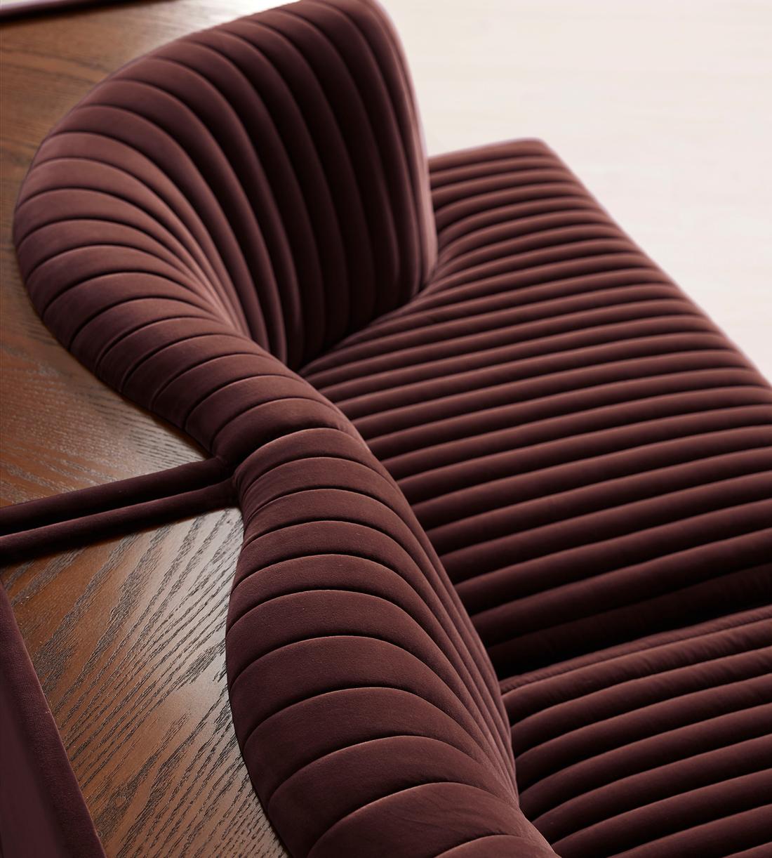 Hamish Modular Sofa - Three Seater - Velvet - Aubergine - UK - Images - Image 6