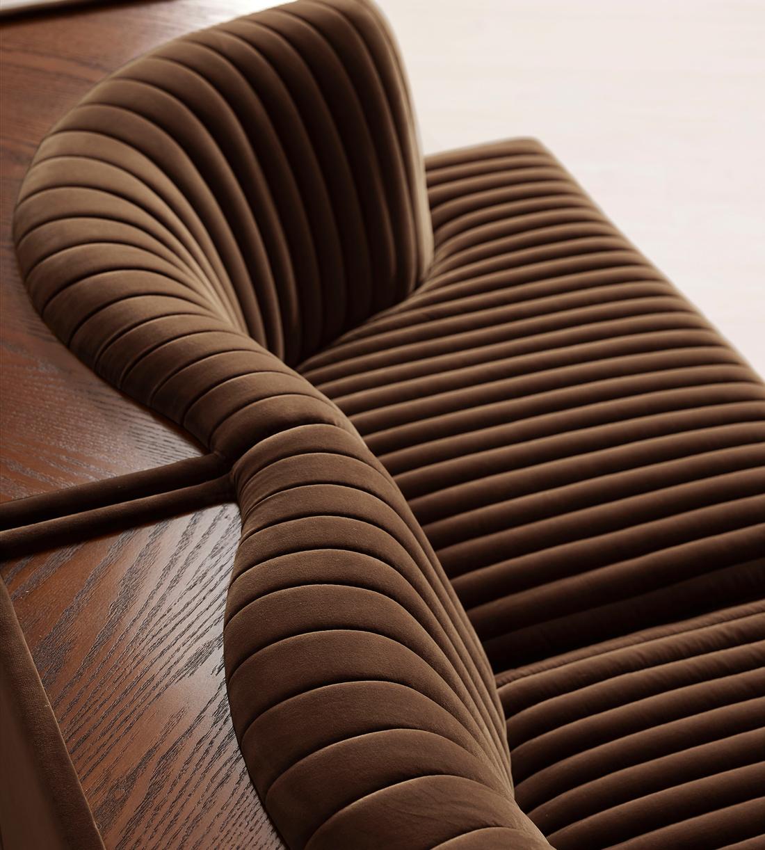 Hamish Modular Sofa - Three Seater - Velvet - Chocolate - Images - Image 5