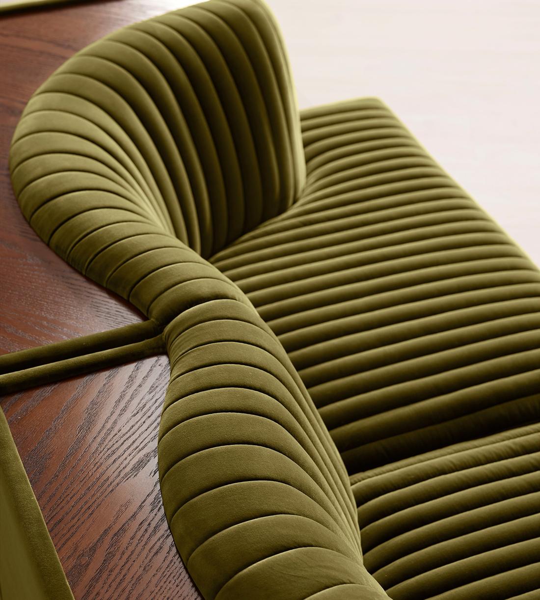 Hamish Sectional Sofa - Three Seater - Velvet - Olive - US - Images - Image 5