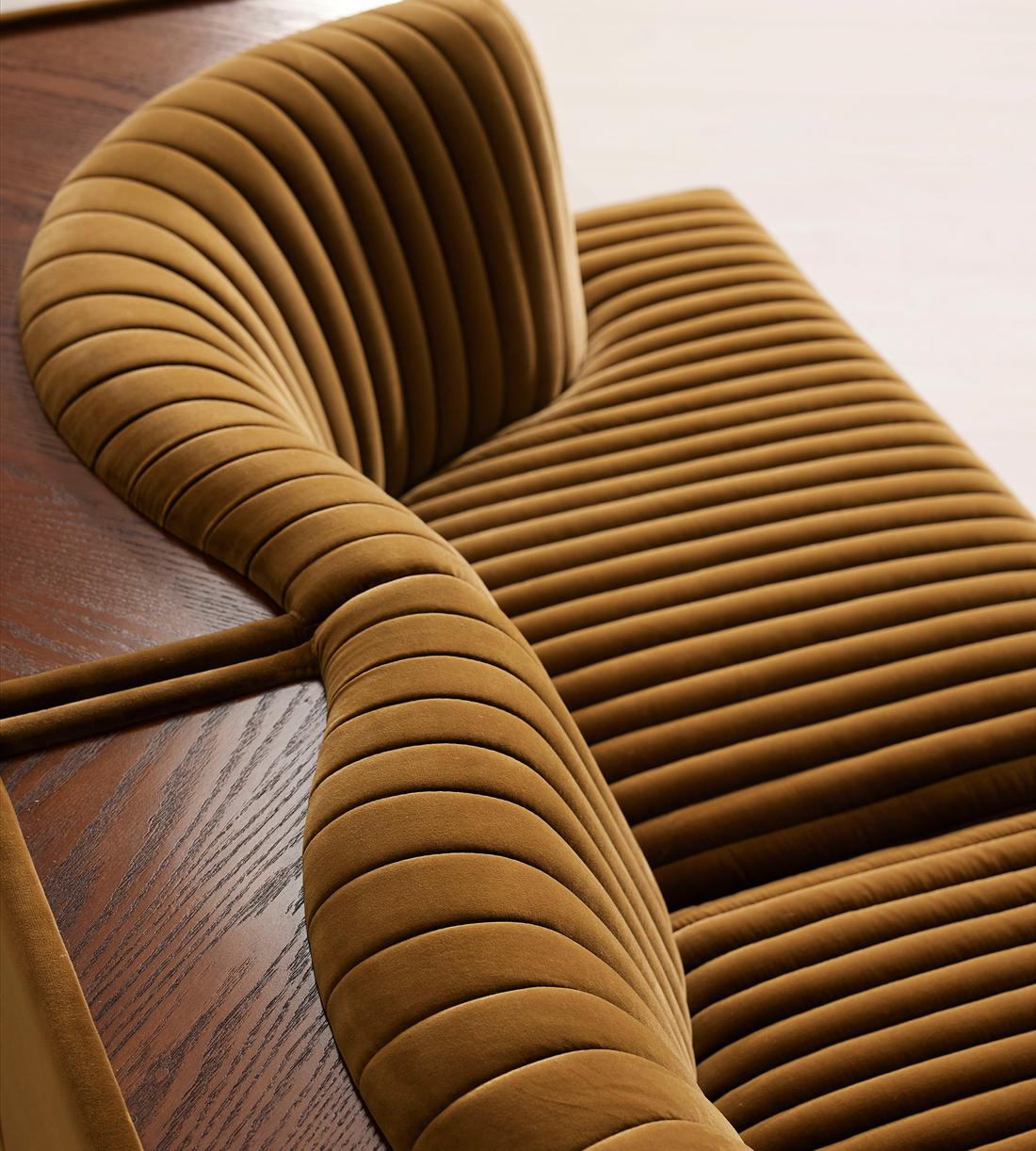 Hamish Modular Sofa - Three Seater - Velvet - Mustard - Images - Image 5