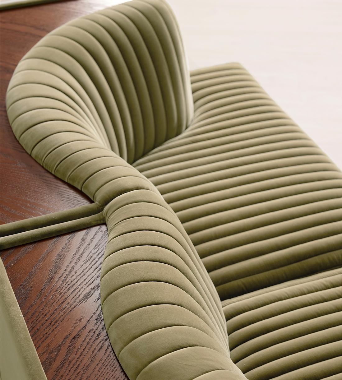 Hamish Modular Sofa - Three Seater - Velvet - Lichen - Images - Image 5