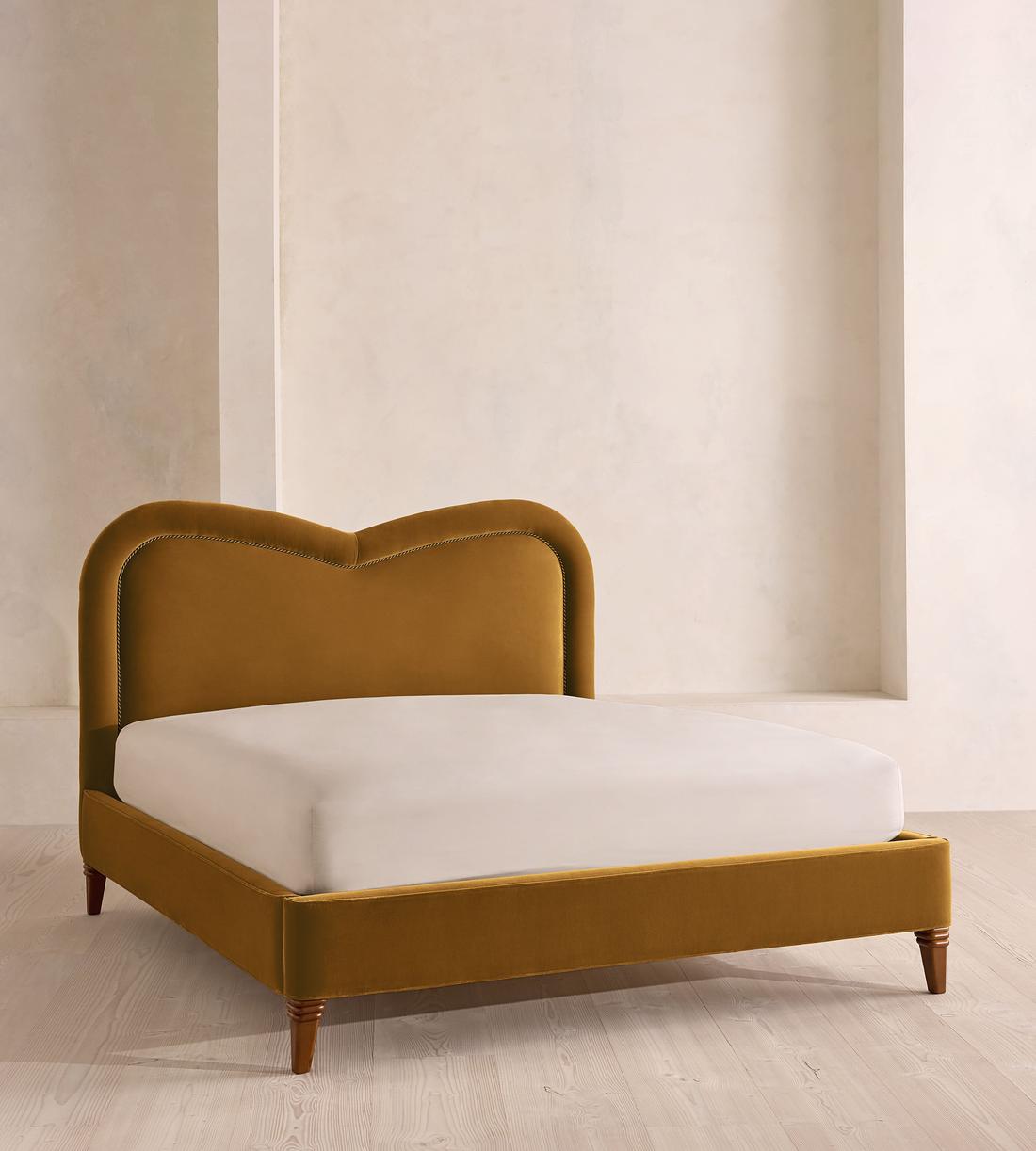 Keira Bed - Super king - Velvet - Mustard - UK - Listing - Image 1