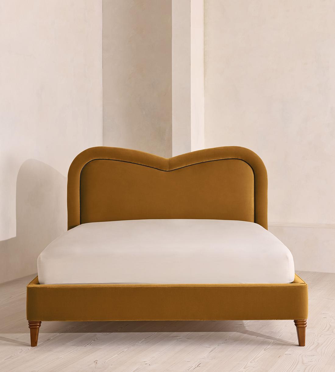 Keira Bed - Super king - Velvet - Mustard - UK - Listing - Image 2