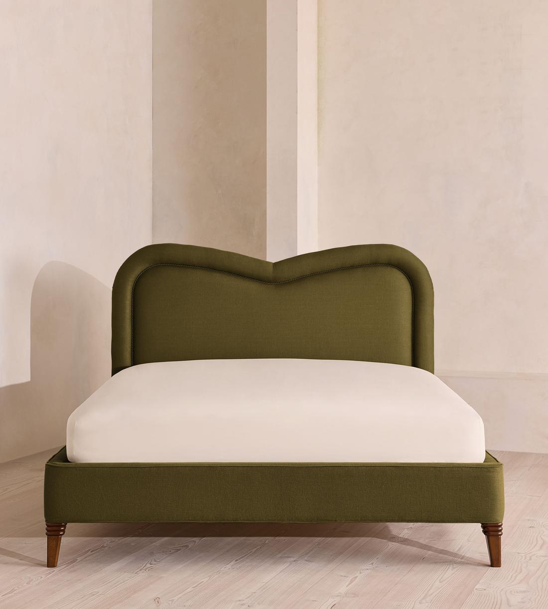 Keira Bed - Superking - Linen - Olive - UK - Listing - Image 2