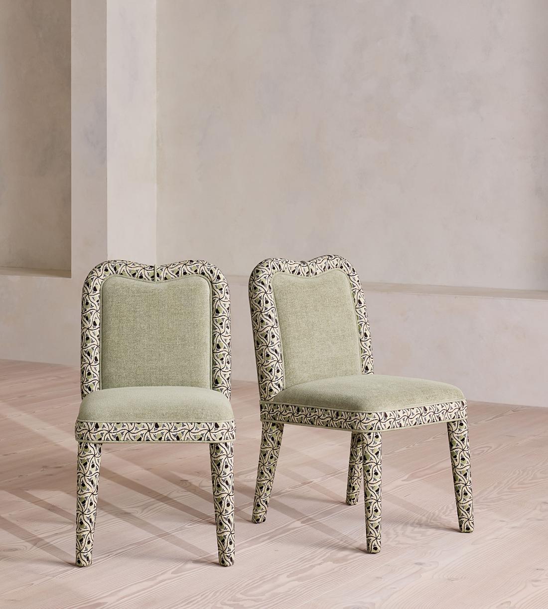 Pair of Keira Dining Chair - Murphy Jacquard - UK - Listing - Image 4