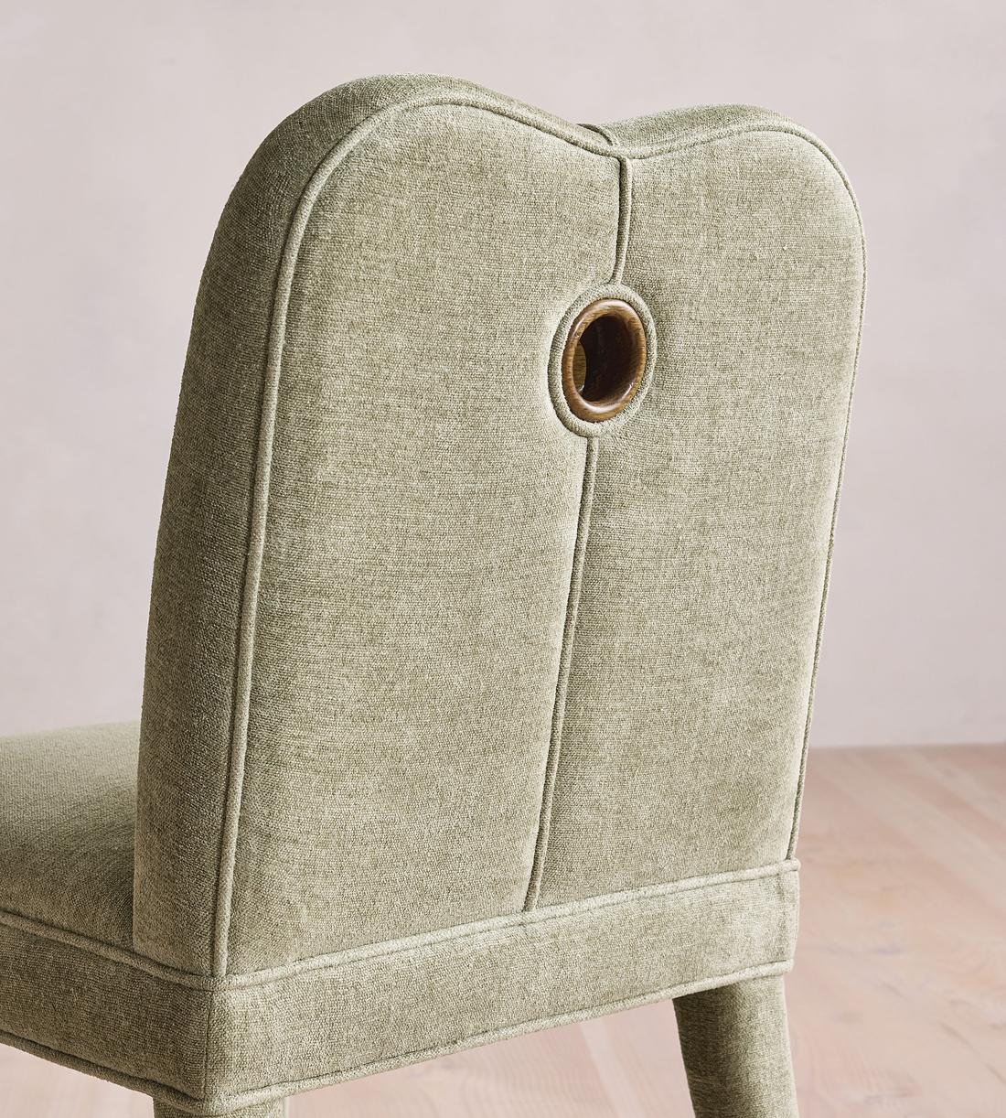 Pair of Keira Dining Chair - Linen Chenille - Sage - UK - Images - Image 7